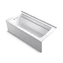 Kohler 1949-GHLA-0 Archer 66" x 32" Alcove Heated Bubble Massage Air Bath Left Drain White