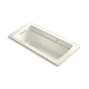 Kohler 1949-GHW-96 Archer 66" x 32" Drop-in Heated Bubble Massage Air Bath Biscuit