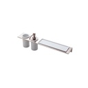 Treemme 9074 Wall Mount Shelf With Soap Disp And Tumbler Stainless