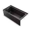 Kohler 1949-RA-7 Archer 66" x 32" Alcove Whirlpool Right Drain Black