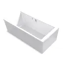 Kohler 1958-GH-0 Stargaze 72" x 36" Freestanding Heated Bubble Massage Air Bath White