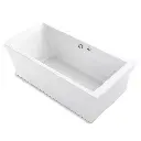 Kohler 1959-GH-0 Stargaze 72" x 36" Freestanding Heated Bubble Massage Air Bath White