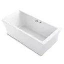 Kohler 1959-GHW-0 Stargaze 72" x 36" Freestanding Heated Bubble Massage Air Bath White