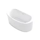 Kohler 1966-GH-0 Sunstruck 65-1/2" x 35-1/2" Freestanding Heated Bubble Massage Air Bath White