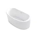 Kohler 1966-GHW-0 Sunstruck 65-1/2" x 35-1/2" Freestanding Heated Bubble Massage Air Bath White