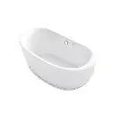 Kohler 1967-GH-0 Sunstruck 65-1/2" x 35-1/2" Oval Freestanding Heated Bubble Massage Air Bath White