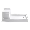 Kohler 1976-0 Tresham 60 X 32 Receptor With Integral Seat And Right-Hand Drain