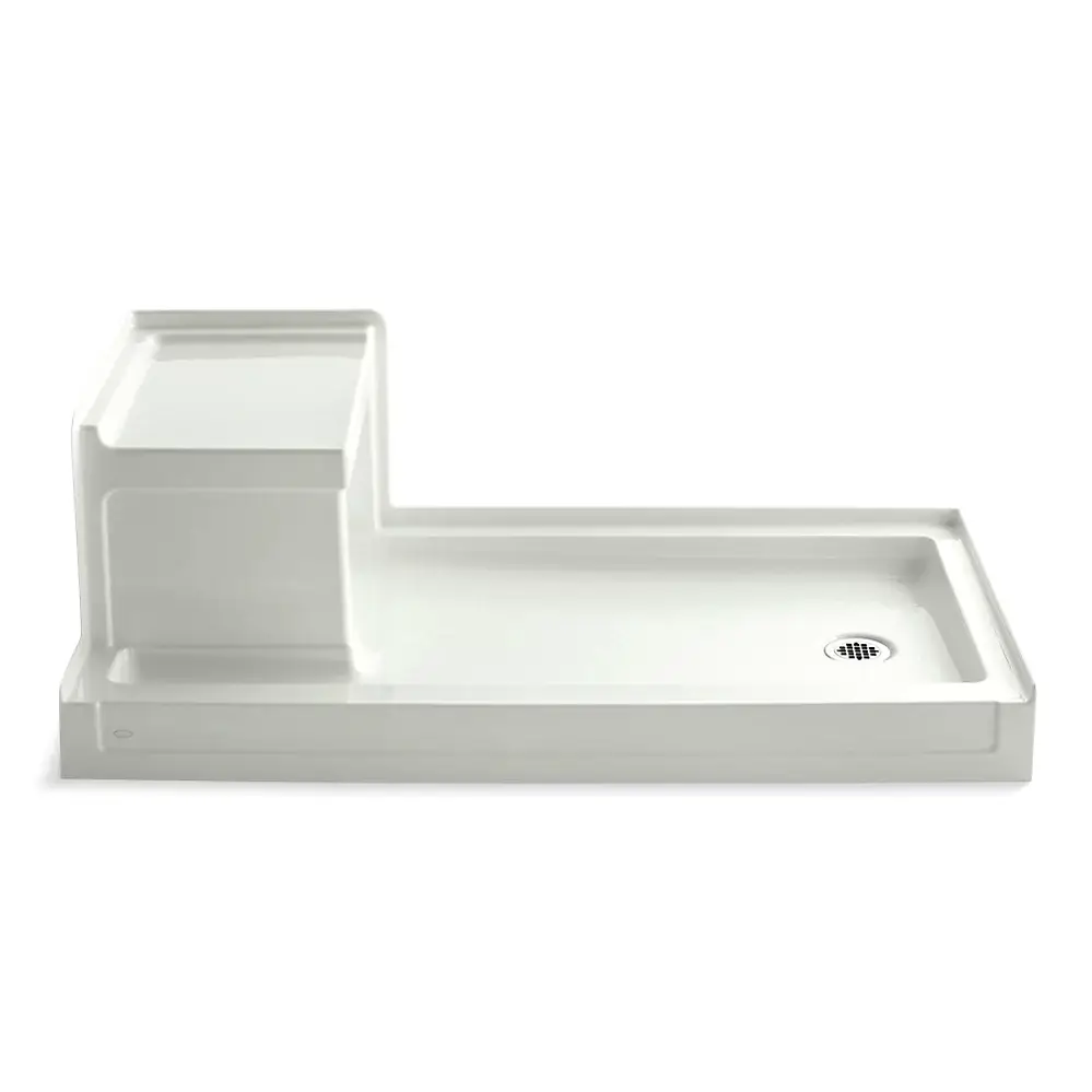 Kohler 1976-NY Tresham 60" x 32" Alcove Shower Base Right Dune