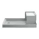 Kohler 1977-95 Tresham 60" x 32" Alcove Shower Base Left Drain Ice Grey
