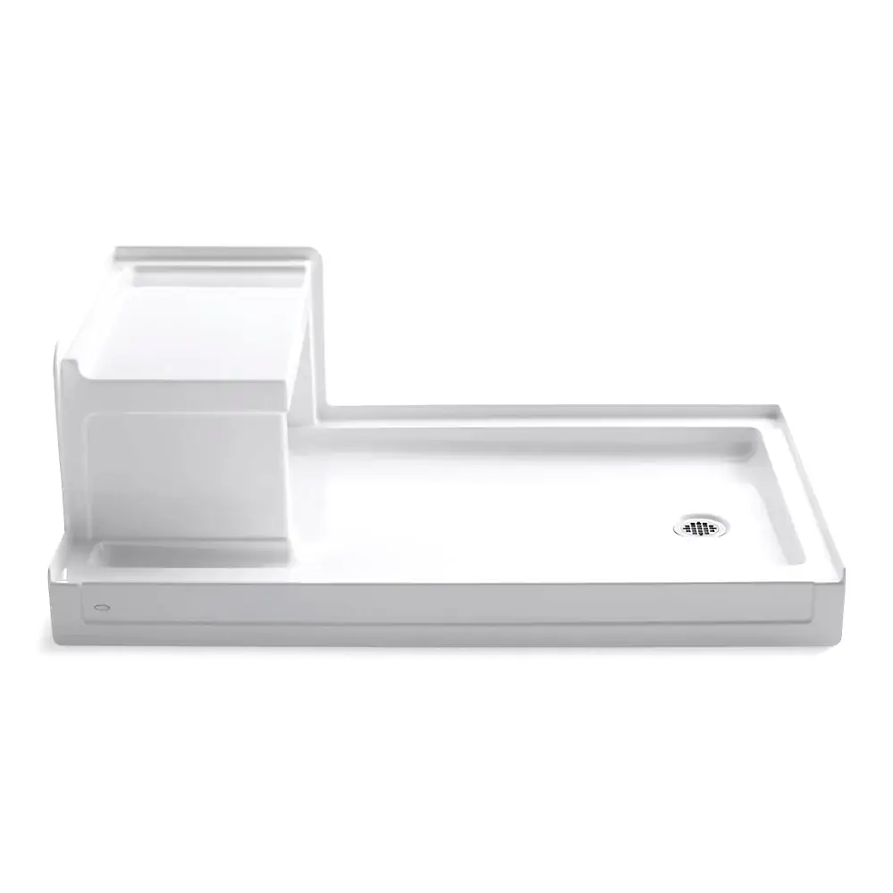 Kohler 1978-0 Tresham 60 X 36 Receptor With Integral Seat And Right-Hand Drain