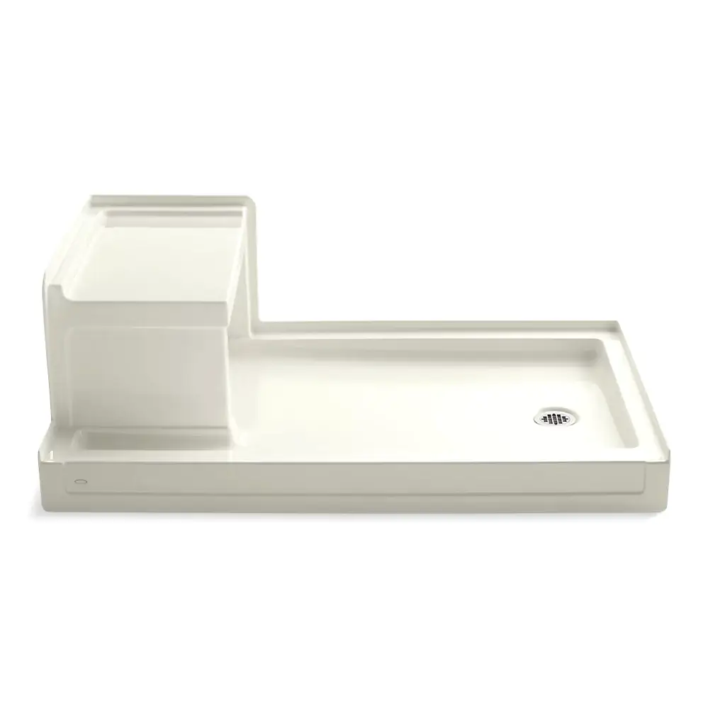 Kohler 1978-96 Tresham 60" x 36" Alcove Shower Base Right Drain Biscuit