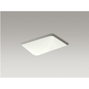 Kohler 20000-NY Caxton Rectangle Under-Mount Bathroom Sink With Overflow And Clamp Assembly