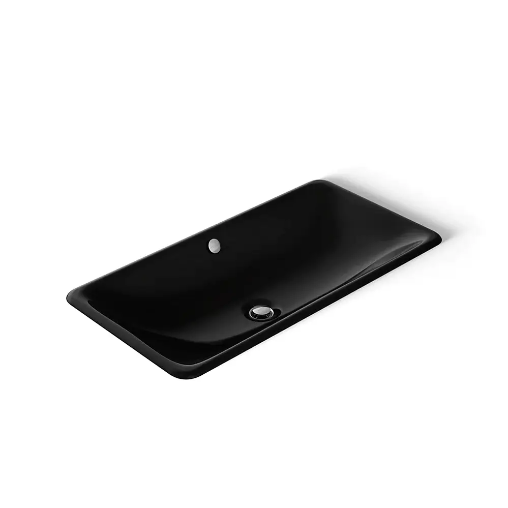 Kohler 20212-7 Iron Plains 30" Rectangular Drop-in Undermount Bathroom Sink Black