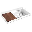 Kohler 21103-1HW-0 Farmstead 45" Single Bowl Farmhouse Kitchen Sink White
