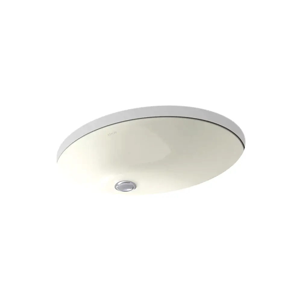 Kohler 2211-G-96 Caxton Oval 19 X 15 Under-Mount Bathroom Sink With Glazed Underside And Clamp Assembly