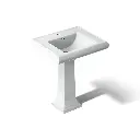 Kohler 2258-1-95 Memoirs 27-1/4" Rectangular Pedestal Bathroom Sink Ice Grey