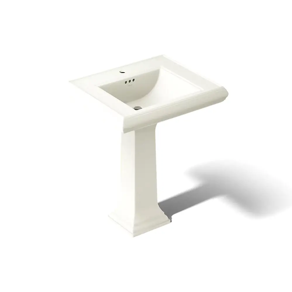 Kohler 2258-1-96 Memoirs 27-1/4" Rectangular Pedestal Bathroom Sink Biscuit