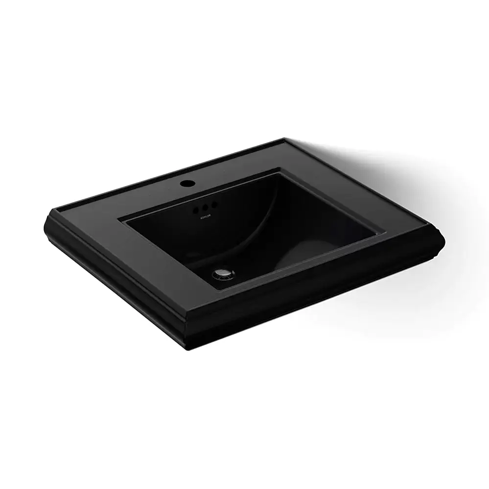 Kohler 2259-1-7 Memoirs Pedestal Console Table Bathroom Sink Basin Black