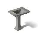 Kohler 2268-1-58 Memoirs 30-3/4" Rectangular Pedestal Bathroom Sink Thunder Grey