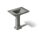 Kohler 2268-8-58 Memoirs 30-3/4" Rectangular Pedestal Bathroom Sink Thunder Grey