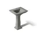 Kohler 2344-4-58 Memoirs Stately 25" Rectangular Pedestal Bathroom Sink Thunder Grey