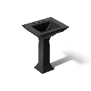 Kohler 2344-8-7 Memoirs Stately 25" Rectangular Pedestal Bathroom Sink Black