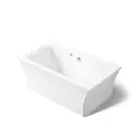 Kohler 24011-W1-0 Stargaze 60" x 34" Freestanding Heated Bath With Fluted Shroud White
