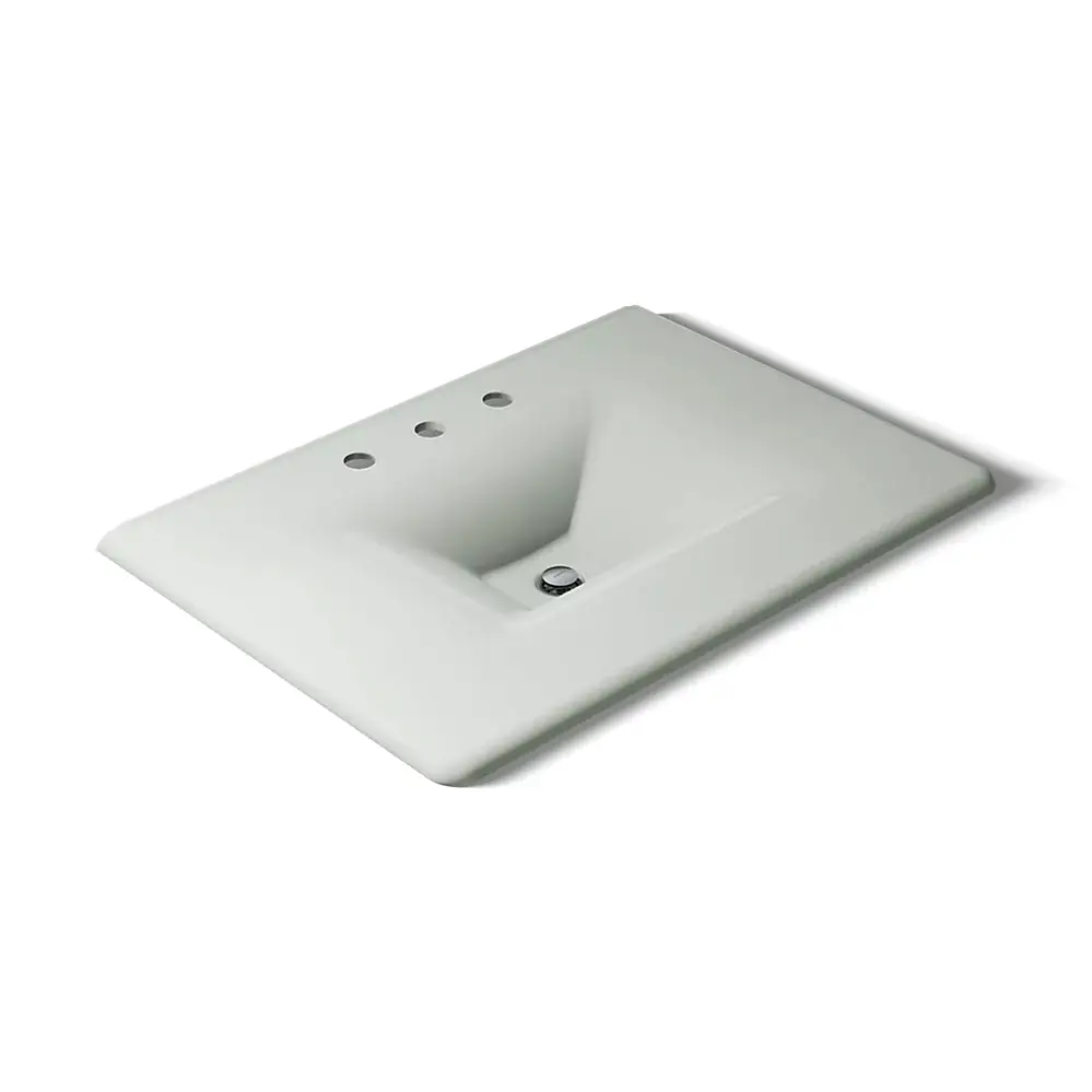 Kohler 3049-8-FF Iron Impressions 31" Enameled Cast Iron Vanity Top Sea Salt