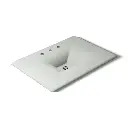 Kohler 3049-8-FF Iron Impressions 31" Enameled Cast Iron Vanity Top Sea Salt