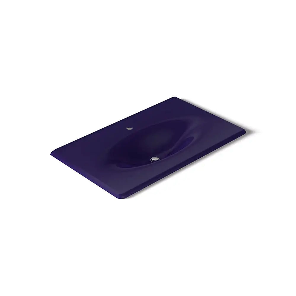 Kohler 3051-1-DGB Iron Impressions 37" Enameled Cast Iron Vanity Top Indigo Blue