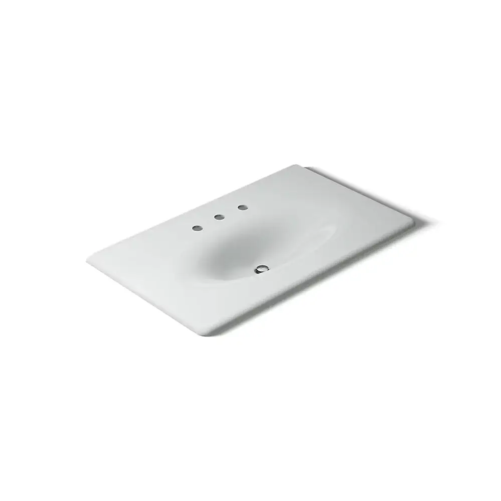 Kohler 3051-8-95 Iron Impressions 37" Enameled Cast Iron Vanity Top Ice Grey