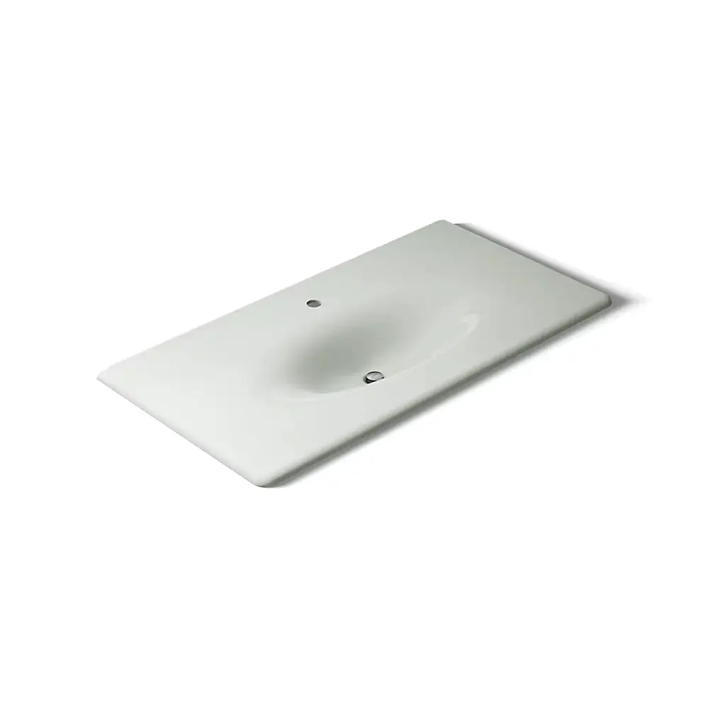 Kohler 3052-1-FF Iron Impressions 43" Enameled Cast Iron Vanity Top Sea Salt