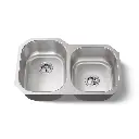 Kohler 3150-NA Undertone 31" Undermount Double Bowl Kitchen Sink Stainless Steel