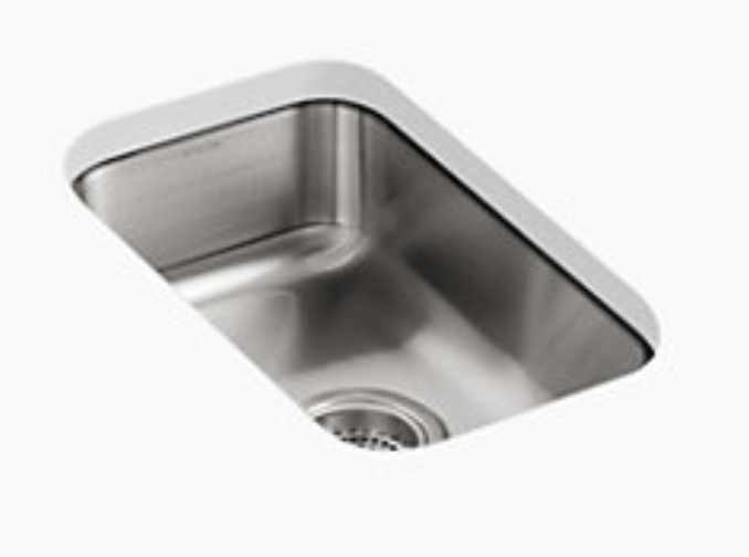 Kohler K3333 Undertone 10 x 17 Small Undermount Single Bowl Kitchen Sink
