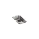 Kohler K3333 Undertone 10 x 17 Small Undermount Single Bowl Kitchen Sink