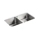 Kohler 3351-NA Undertone 31-1/2" Undermount Double Bowl Sink Stainless Steel
