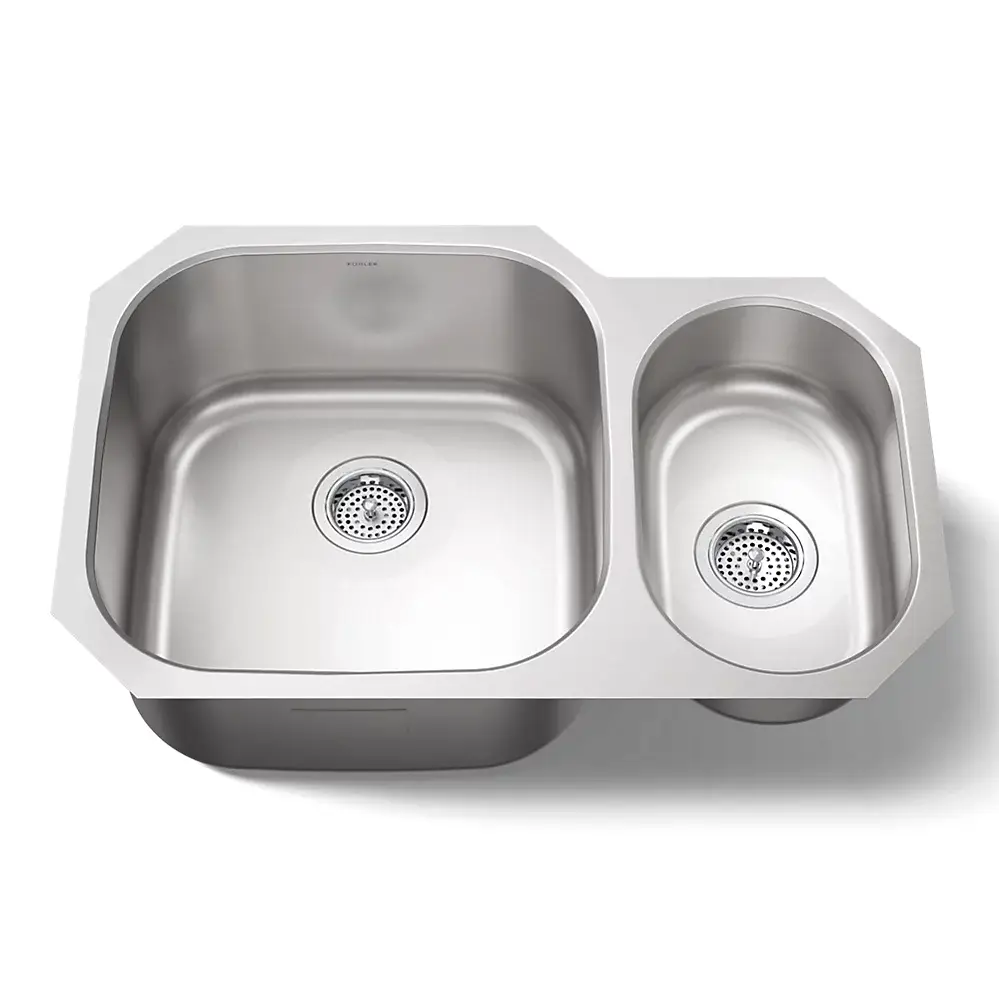 Kohler 3355-NA Undertone 30-3/4" Undermount Double Bowl Kitchen Sink Stainless Steel