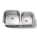 Kohler 3356-NA Undertone 35-1/4 Undermount Double Bowl Kitchen Sink Stainless Steel