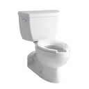 Kohler 3554-T-0 Barrington 1.6 GPF Pressure Lite Toilet With Left-Hand Trip Lever And Toilet Tank Locks