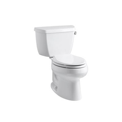 Kohler 3575-RA-0 Wellworth Classic Two-Piece Elongated 1.28 Gpf Toilet With Class Five Flush Technology And Right-Hand Trip Lever