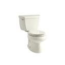 Kohler 3577-96 Wellworth Classic Two-Piece Round-Front 1.28 Gpf Toilet With Class Five Flush Technology And Left-Hand Trip Lever