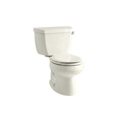 Kohler 3577-RA-96 Wellworth Classic Two-Piece Round-Front 1.28 Gpf Toilet With Class Five Flush Technology And Right-Hand Trip Lever