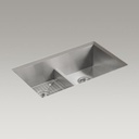 Kohler 3838-1-NA Vault Smart Divide 33 x 22 Undermount Double Kitchen Sink