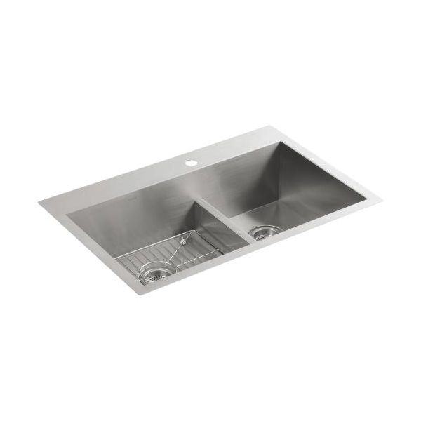 Kohler 3839-1-NA Vault 33 x 22 Undermount Double Kitchen Sink