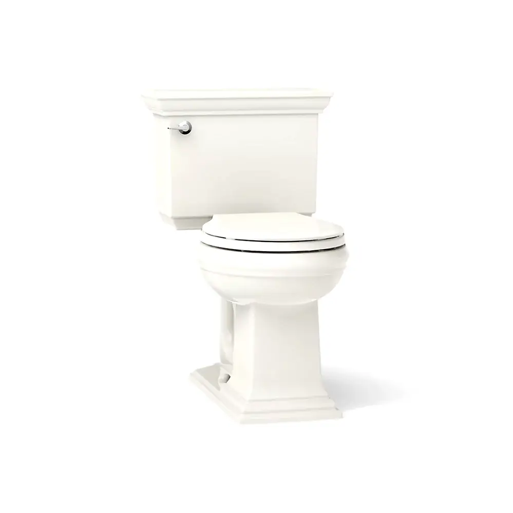 Kohler 3933-96 Memoirs Stately Comfort Height Two-Piece Round-Front 1.28 GPF Toilet With Left-Hand Trip Lever