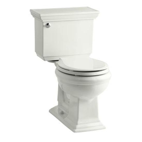 Kohler 3933-NY Memoirs Stately Comfort Height Two-Piece Round-Front 1.28 Gpf Toilet With Aquapiston Flush Technology And Left-Hand Trip Lever