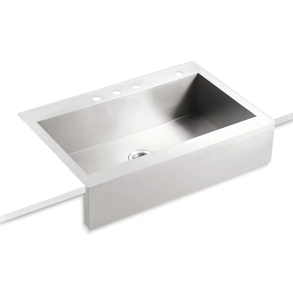 Kohler K3942 Vault 35 x 24 Top Mount Single Kitchen Sink Tall Apron