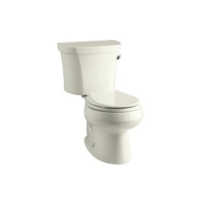 Kohler 3947-RZ-96 Wellworth Two-Piece Round-Front 1.28 GPF Toilet With Right-Hand Trip Lever