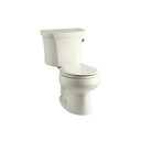 Kohler 3947-TR-96 Wellworth Two-Piece Round-Front 1.28 Gpf Toilet With Class Five Flush Technology Right-Hand Trip Lever And Tank Cover Locks