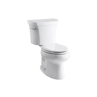 Kohler 3948-0 Wellworth Two-Piece Elongated 1.28 Gpf Toilet With Class Five Flush Technology And Left-Hand Trip Lever
